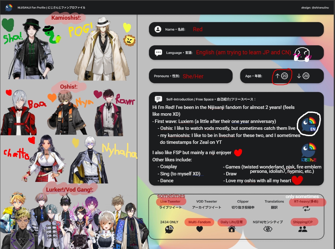 PrimaryRed2's tweet image. Heya! I made updates on my #nijintro! And I included my #FSPENintro! Love to meet many new people and oomfs who love the same things I do 🤗
#nijintro #nijitwt #nijisanjitwt #promotwt #fspintro