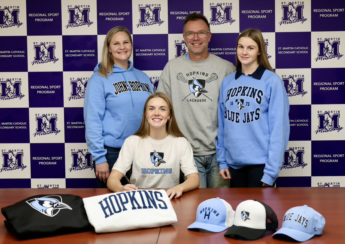 SMSSAthletics's tweet image. BIG CONGRATULATIONS to Maryka Noon who has officially signed on to play Women’s Lacrosse for Johns Hopkins University next year!! Your Mustang family is proud of you Maryka, and we will be cheering for you and the Blue Jays 💜💛