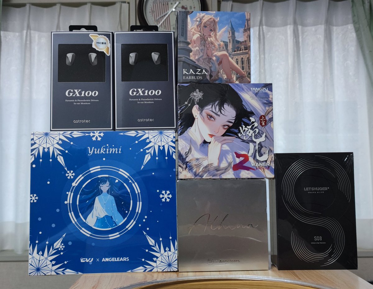 〚11.11＆フォロワー4000人突破感謝〛
〜完全自腹福袋プレゼント🎁〜

⭕️賞品
・CVJ YUKIMI
・LETSHUOER S08
・TFZ ATHENA
・TANGZU WANNER2
・Angelers KAZA
・Astrotec GX100
・Astrotec GX100マイク付
※全く同じ箱（袋?）に入れて自分でも中身がわからない状態でランダムに発送

⭕️当選者
・7名様