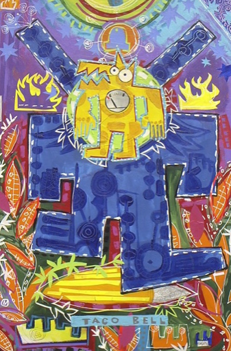 I still think of the little yellow creature on those very old taco bell paintings