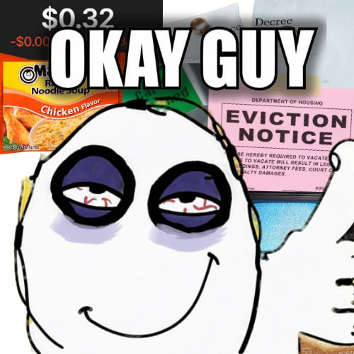 solrowee's tweet photo. @blknoiz06 Grabbed a bag of Wojaks brother 👀 $OKAYGUY fits the state of the trenches rn. Narrative can definitely go crazy 

Rent due, charts red, life collapsing… it’s okay 🤝

CA: 5DjwuzkjFn7T9a2Re1qVVEksq2qX5GP2cT6vdJkbFGNz https://t.co/gxYiprnyTk