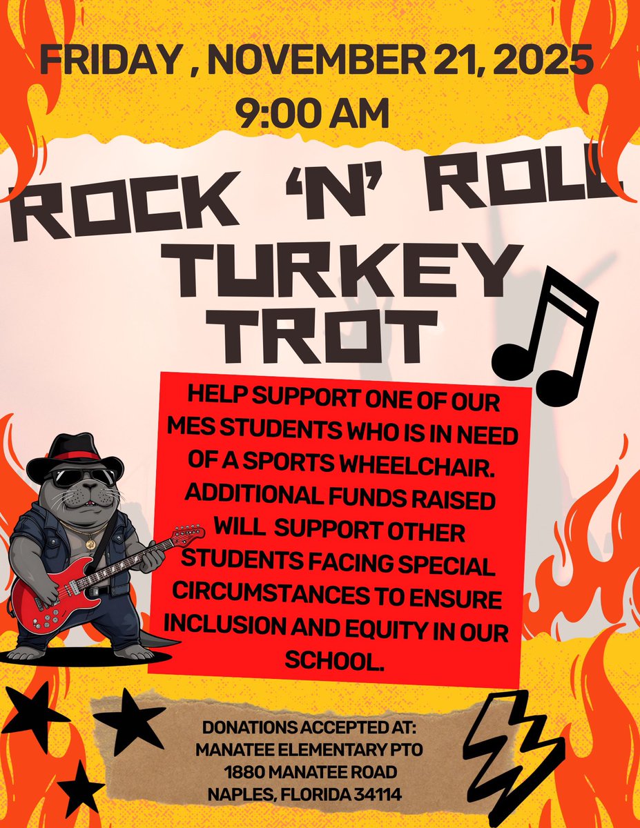 ManateeCCPS's tweet image. We are one week away from our annual Turkey Trot!🦃 Kindness is spreading in our local community and beyond. Thank you to Florida Weekly and Wink News for supporting our cause! WINK News

floridaweekly.com/articles/fort-…

winknews.com/collier-county…