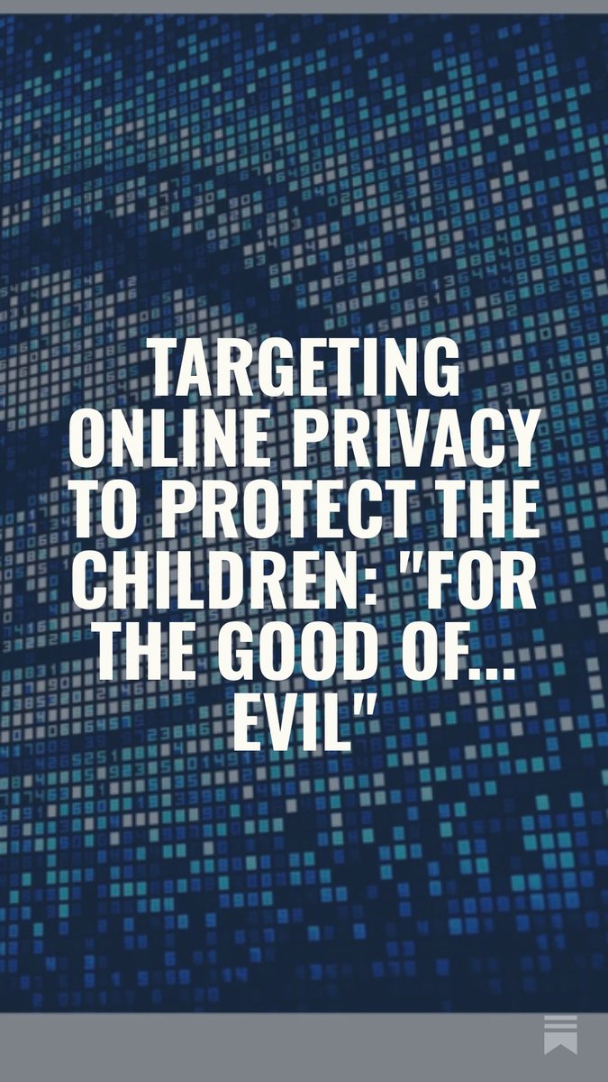 stephen_reason's tweet photo. TARGETING ONLINE PRIVACY TO PROTECT THE CHILDREN: "For the Good Of... Evil" 

How Age-Assurance Technology to "protect the children" is truly intended to coerce the uptake of Digital ID, and remove online anonymity

 https://t.co/seP1hxmCOU

#DigitalID #socialmediaban #australia https://t.co/kpbmU5Z3TR