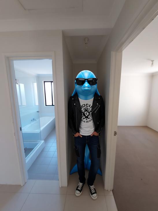 DeepAI's tweet image. A life sized mannequin of floppy, duh