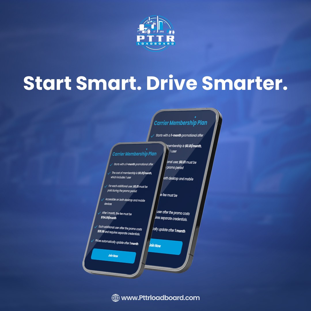 PTTRLoadboard's tweet photo. Try our load board for just $0.01 for the first month and access everything you need to keep your wheels—and business—turning efficiently. https://t.co/rm1EiIcXLS