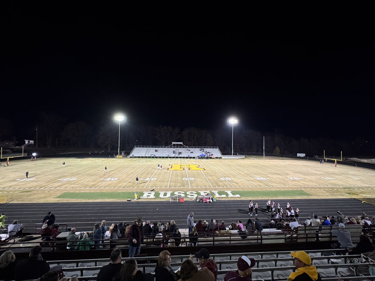 The lights are bright at Ivan McGlone Field where we’re 30 minutes from kickoff for tonight’s playoff matchup between Russell and Bourbon County.

Updates and stuff when they happen.

<a href="/SparksWillFly35/">Matthew Sparks</a> <a href="/ashlandkydaily/">The Daily Independent</a>