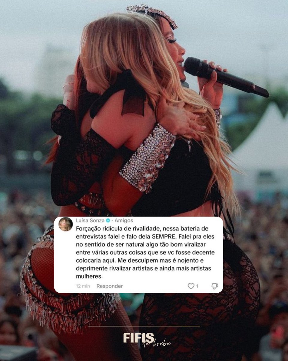 Luísa Sonza nega rumores de rivalidade com Anitta.