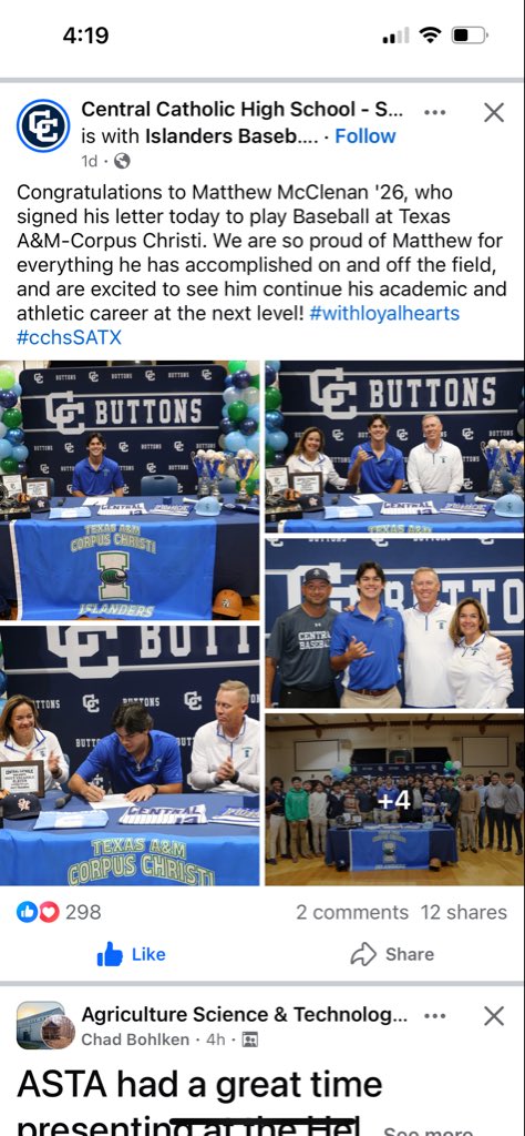 Congratulations to Matt McClenan!  Matt is Carl McClenan (Joeris General Contractors) and our own Christine McClenan”s (Chumbley ES) son.  He recently signed to play baseball at Texas A&amp;M -Corpus Christi.  Wishing him great success for next year!  <a href="/NISD/">Northside ISD</a>