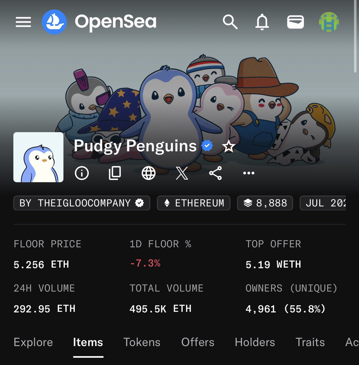 kryptomokus's tweet image. Pudgys floor sits at 16,400$

Is it a buy?