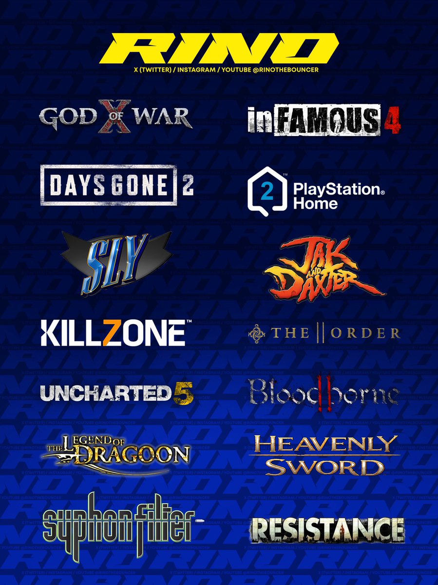 RinoTheBouncer's tweet image. What’s your dream PlayStation sequel?🚀