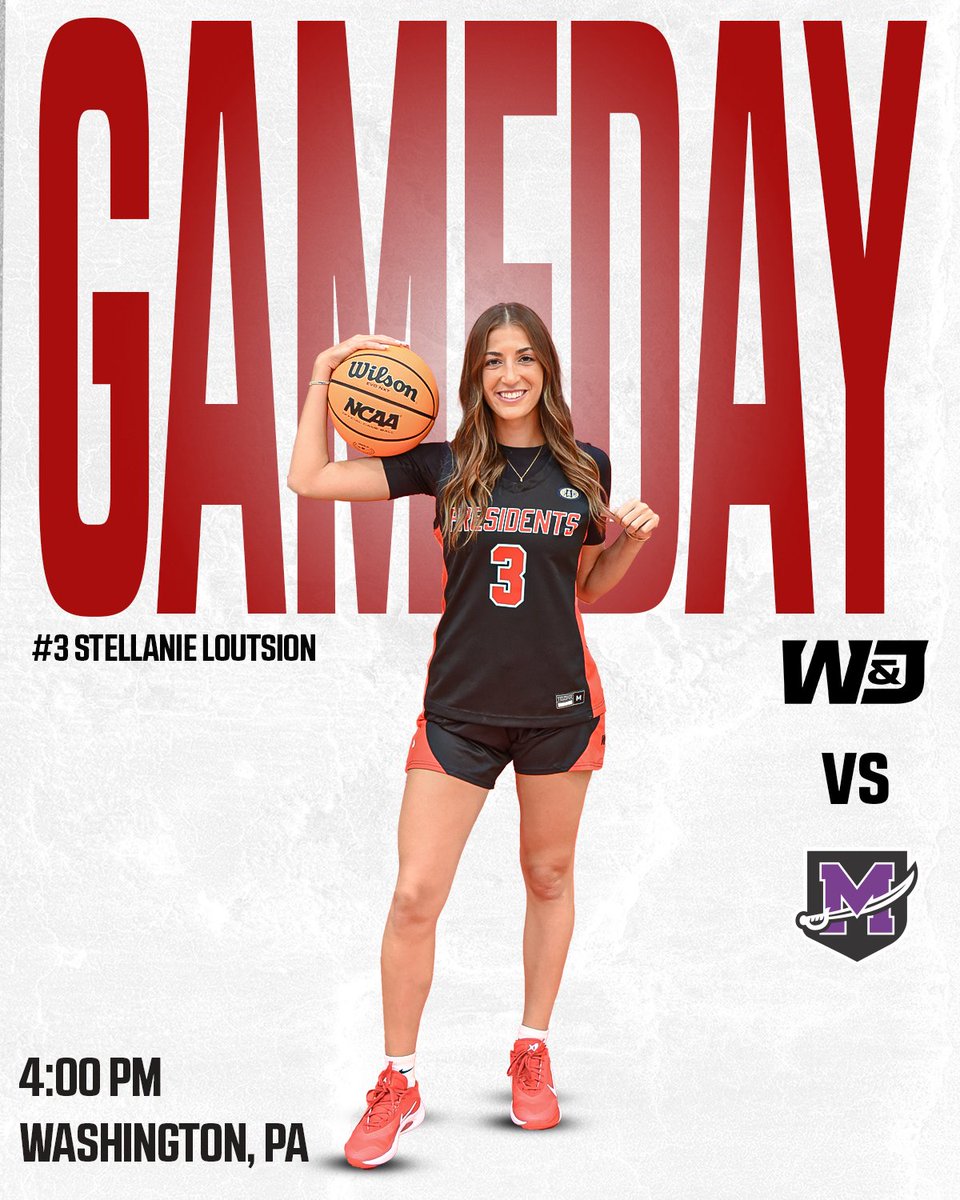 SALVITTI SATURDAYS! 😎

📍 Washington, Pa. / Hampton Inn by Hilton Women's Basketball Tipoff
🆚 Mount Union
🕒 4:00 PM
📺 gopresidents.com/coverage

#PrezPride <a href="/WJ_WBB/">W&J Women's BBall</a>