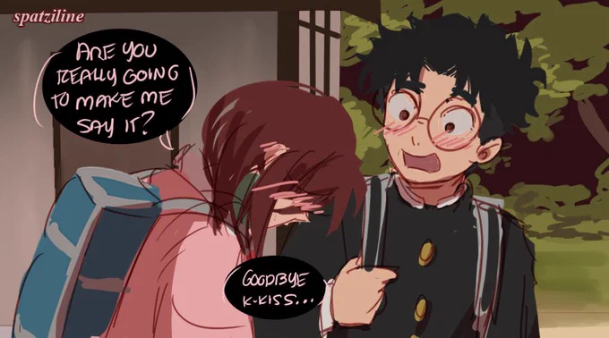 Momo wants an Okarun kiss!! This would be right after they start dating, fresh Momokarun #Dandadan