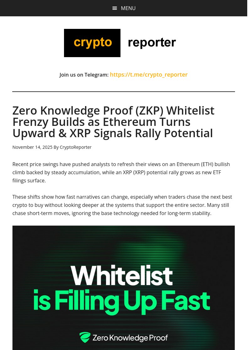 rayan_bibiloni's tweet image. BREAKING NEWS :  ZKP whitelist frenzy on Ethereum signals potential rally in XRP price. cryptoeco.net/tw/2222.html  #Ethereum #XRP #ZeroKnowledgeProof