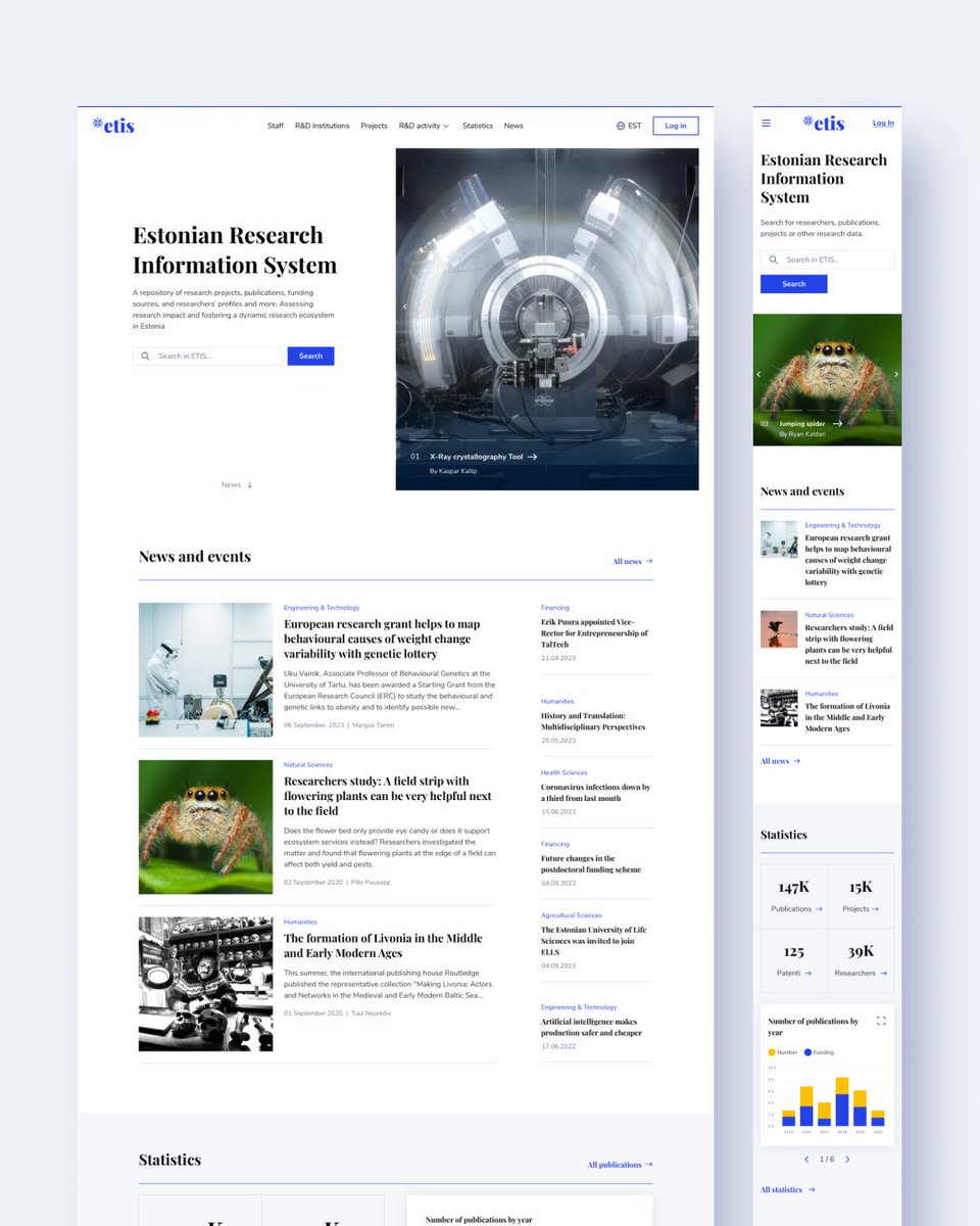 daviferent's tweet image. A homepage should say what you do, why it matters, and what to do next.
ETIS is Estonia’s main research hub, managed by the Estonian Research Council.

Does ETIS’s homepage header hit the mark?
Read more: daviferent.com/estonian-resea…

#UXDesign #Homepage #ETIS