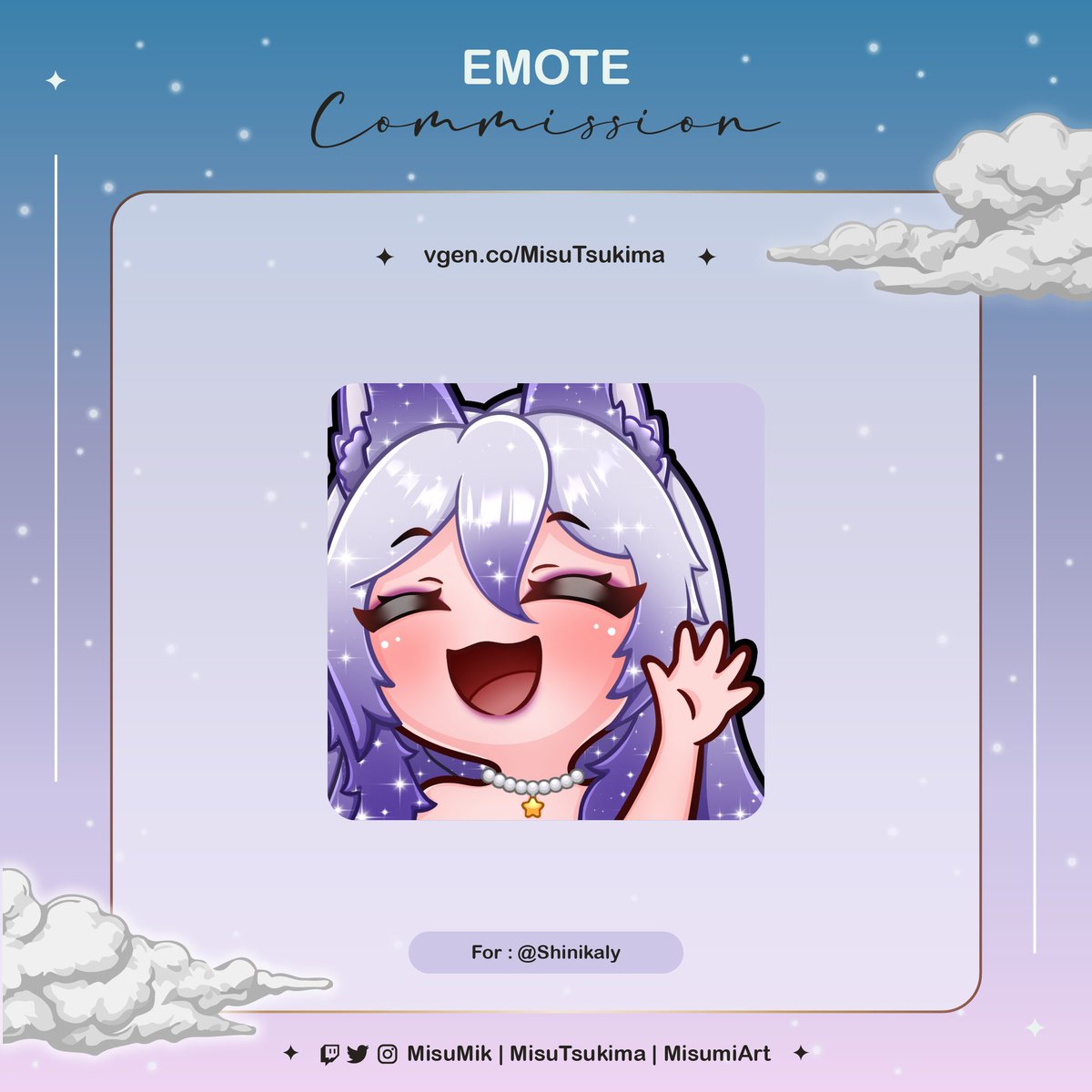 ✦ Emotes Commission ✦

✦・Thank you so much for your trust <a href="/ShinikalyVT/">Shinikaly 🔮🍂「✦ fox witch ✦」</a>  !・✦

♡ + ↻ appreciated・ #VTuberUprising ・ #emotes ・ #VtuberEN ・ #VGenComm ・ #VGen ・