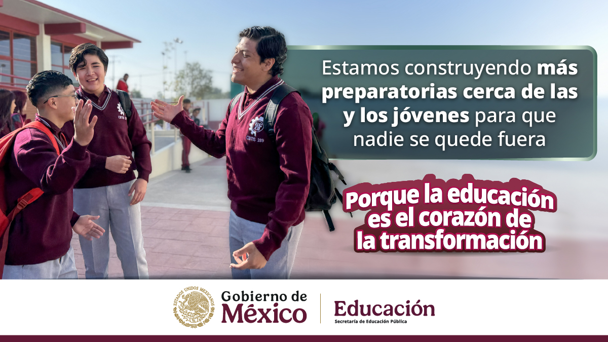 ¡Nuevas preparatorias más cerca de casa! 🤩🏫

Con mejores instalaciones educativas, garantizamos el derecho a estudiar de cada joven que busca ingresar a la educación #MediaSuperior.

La #educación es el corazón de la #transformación.