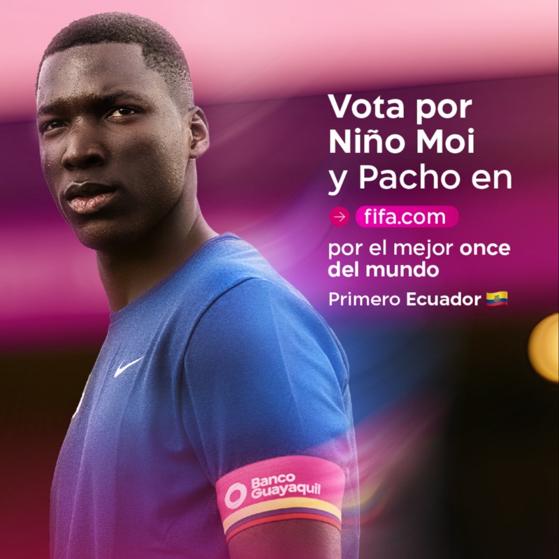 BancoGuayaquil's tweet photo. Por primera vez, dos ecuatorianos están nominados entre los mejores futbolistas del mundo 🇪🇨. https://t.co/Gam1BTslkZ