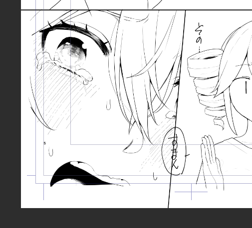 今度の冬コミ原稿は、今のところオナバレしたミクちゃんの赤面度アップ線画が一番気に入ってる 