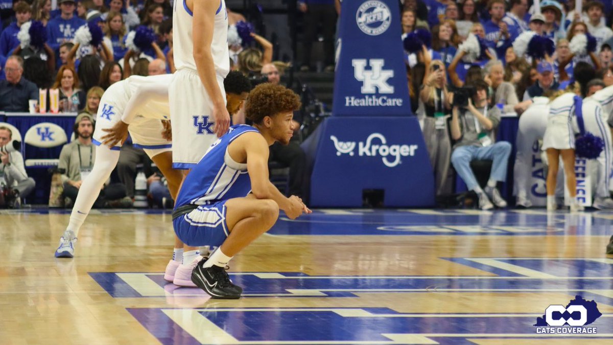 Meechie White, a Louisville native who also grew up a Kentucky fan, soaking in the atmosphere here in Rupp Arena before tipoff.

One of us.