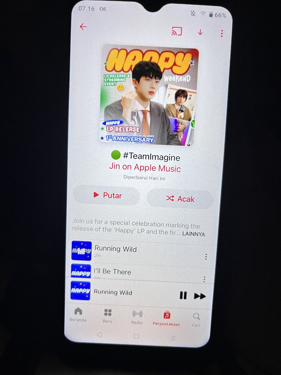 seokjinieluvz's tweet image. #TeamImagine here 🟢

#HAPPYWEEKENDEVENT
#1YearWithHappy
#1YearWithRunningWild