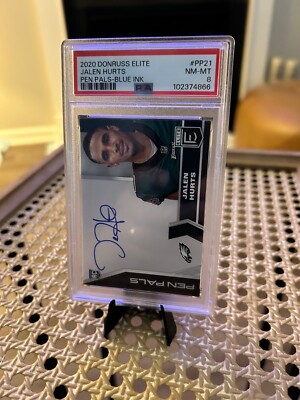 Jalen Hurts Pen Pals Rookie on-card autograph PSA 8 #ad #thehobby cardpromoter.com/2025/11/14/foo…