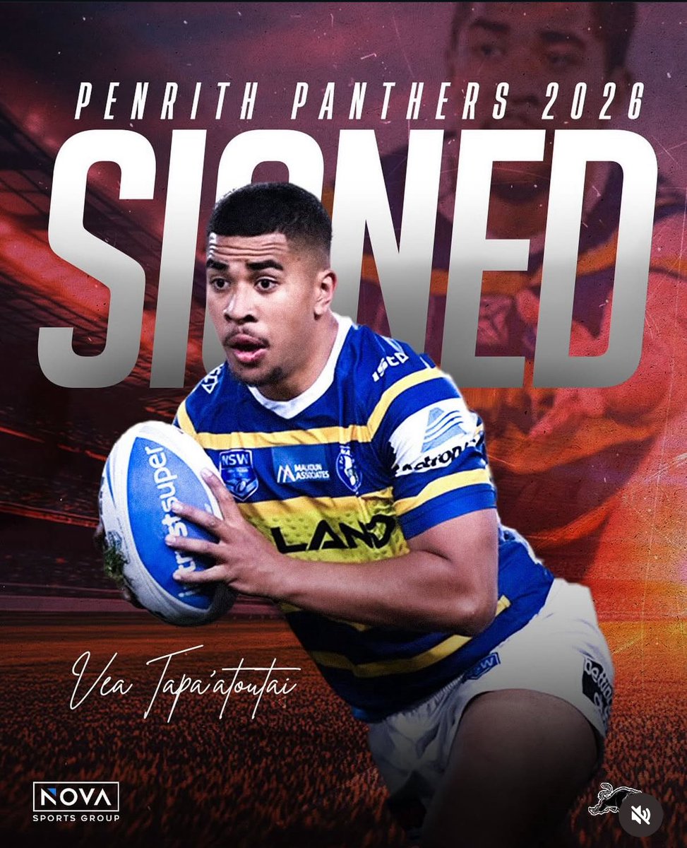 PeterVLang's tweet photo. Vea Tapa'atoutai has been rewarded for some solid form for Penrith’s NSW Cup team last season by signing on for 2026.
A promising fullback the club will be looking to see him develop even further next year.
#PantherPride https://t.co/Nn04HS5ztp