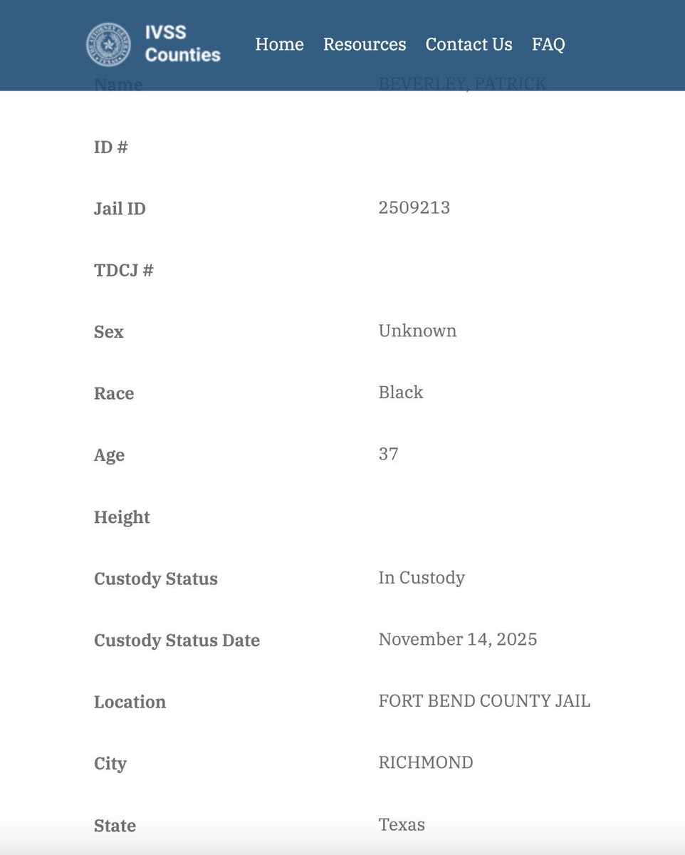 <a href="/patbev21/">Patrick Beverley</a> The Fort Bend County Jail told me you bonded out at 4:30pm CST today. You just hang out there for fun?