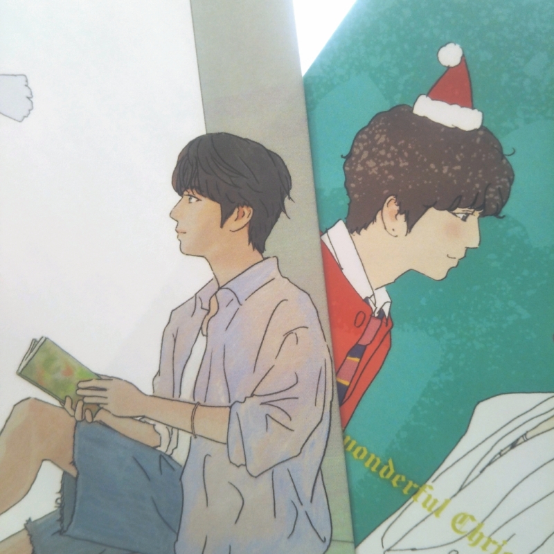 ポストカードほしい方へ目印赤いエコバックです