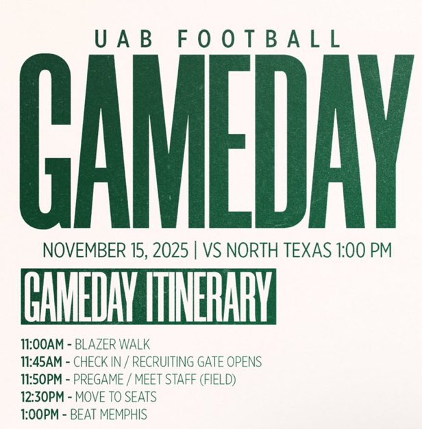 Can’t wait to be back at <a href="/UAB_FB/">UAB Football</a>!
Thank you <a href="/Coach_Jones_1/">John Jones</a> for allowing me to come back up!
<a href="/_Mike_McCabe/">Coach Mike McCabe</a> <a href="/OneOnOneKicking/">OneOnOne Kicking Camps🏈</a> <a href="/bobbycarr11/">Bobby carr</a> <a href="/CoachEBrownIV/">Eddie Brown IV</a> <a href="/CoachMarlonBush/">Marlon Bush</a> <a href="/AL7AFootball/">Alabama7AFootball</a> <a href="/SouthernCharmSp/">Southern Charm Sports</a> <a href="/Coach_Chapp151/">Jim Chappell (Jimbo)</a> <a href="/HallTechSports1/">Hall-Tech Sports</a> <a href="/PrattvilleFB/">Prattville Lions Football</a> <a href="/TheJustinAlbert/">Coach Albert</a>