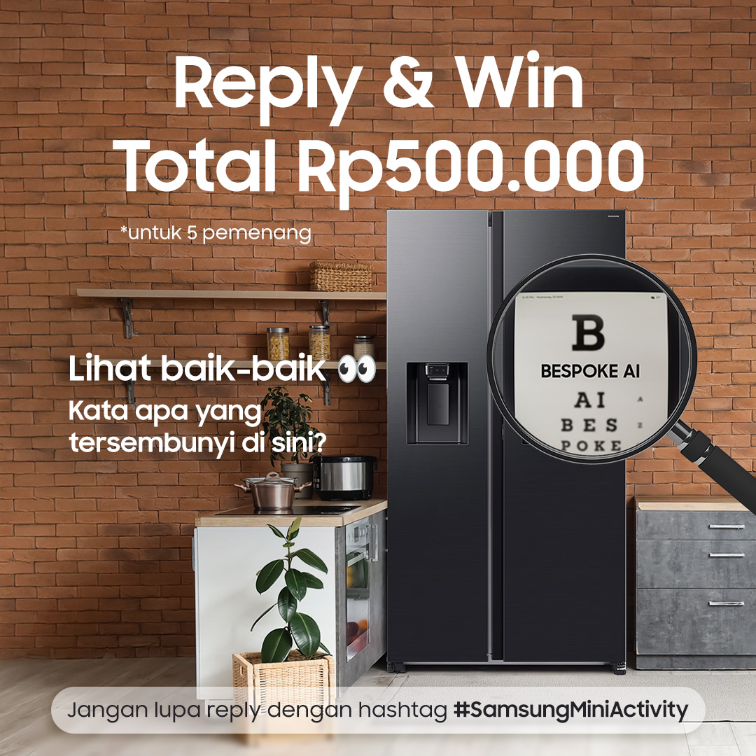 Siapa yang mau dapetin hadiah e-wallet total Rp500.000, nih?

Yuk, tunjukin kejelianmu dengan like, repost, dan tulis jawabanmu pakai hashtag sebanyak-banyaknya di bawah 👇🏻

Periodenya sampai tanggal 30 November 2025, yaa!