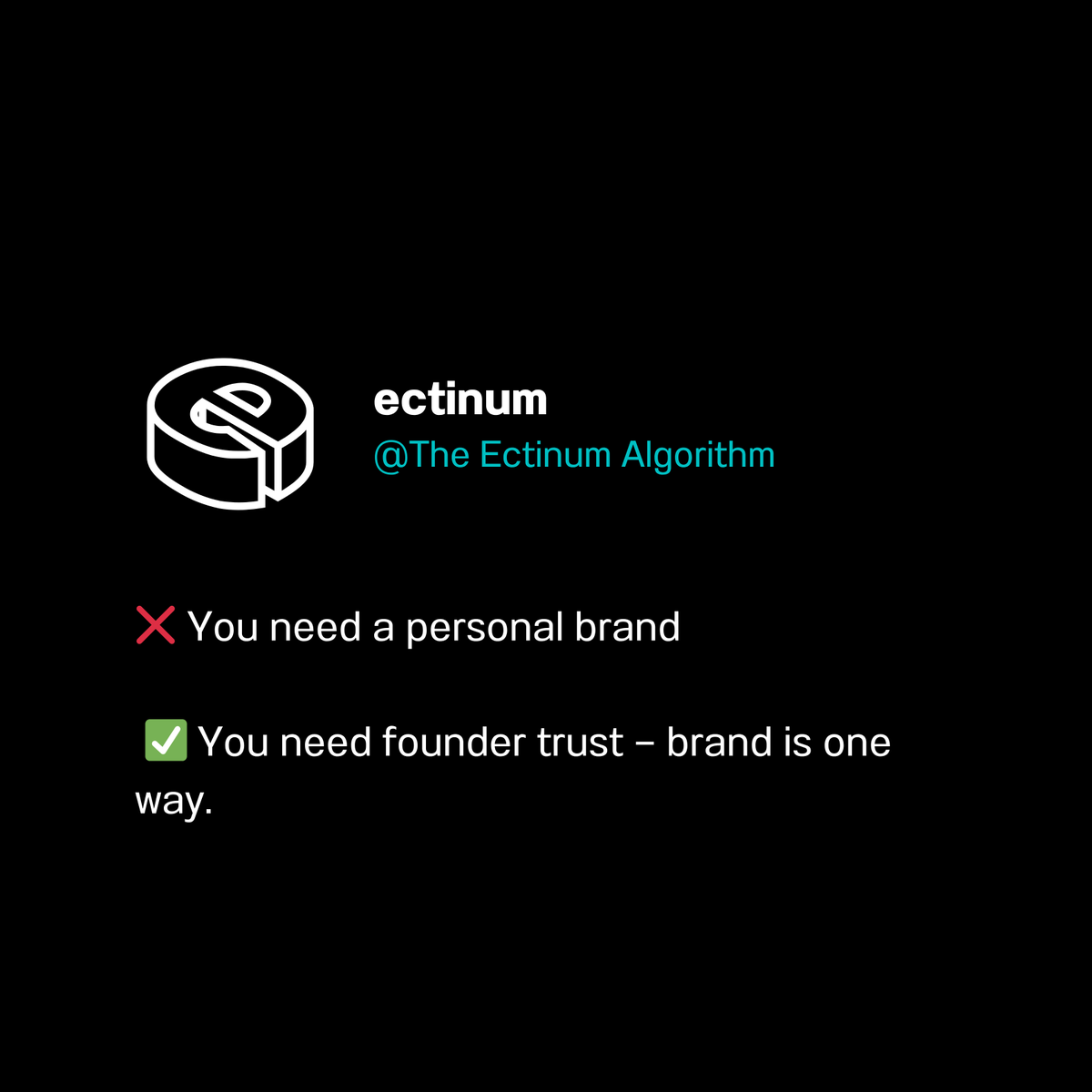 ectinumtheory's tweet image. &quot;Big advertising budgets guarantee sales.&quot;
 Money amplifies a bad offer just as easily as a good one. The product must deliver first.
 #MarketingTruth #StartupReality #BusinessTips