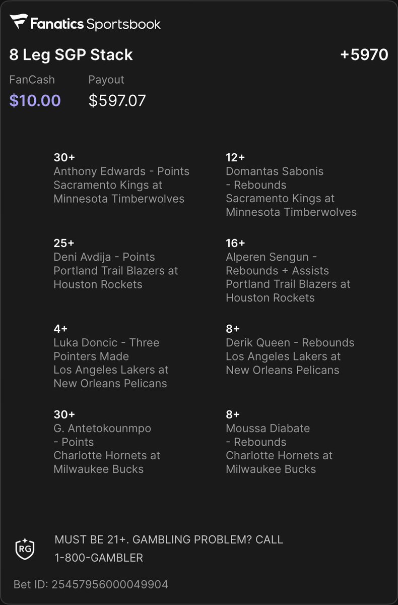 Had a last minute switch to Fanatics Sportsbook!!!!! NBA Cup Friday Night SPG!!!!! #Gambling𝕏 #GamblingTwitter #NBAPicks #FreePicks  #NBA 

 fanatics.onelink.me/5kut/1vi0l0bw