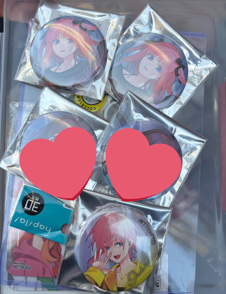 交換 五等分の花嫁 アトレ GOTO AKIBA 缶バッジ 譲 一花、二乃 求 三玖