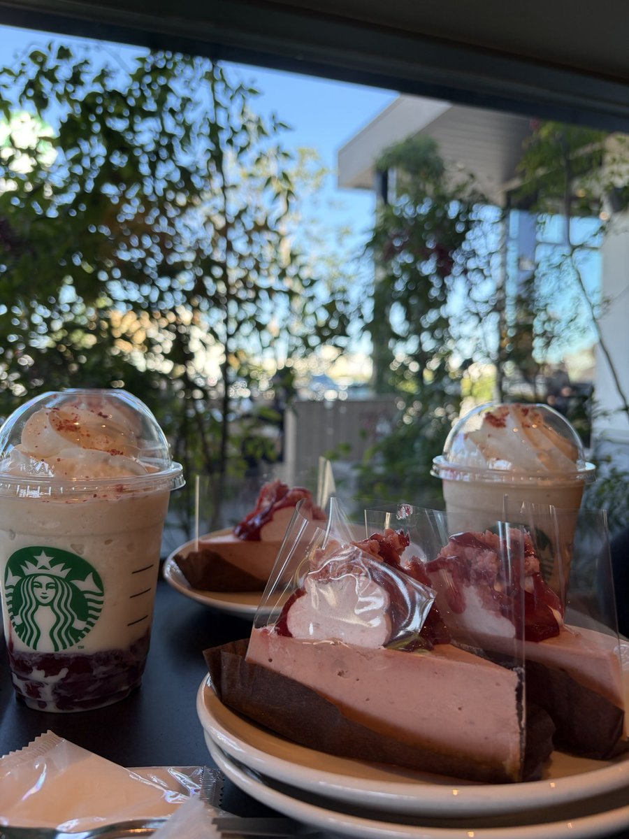 ijsptbup's tweet photo. スタバで休憩
#スターバックス
#ストロベリーフラペチーノ
#ストロベリーチーズケーキ https://t.co/RqC2aYPLx9