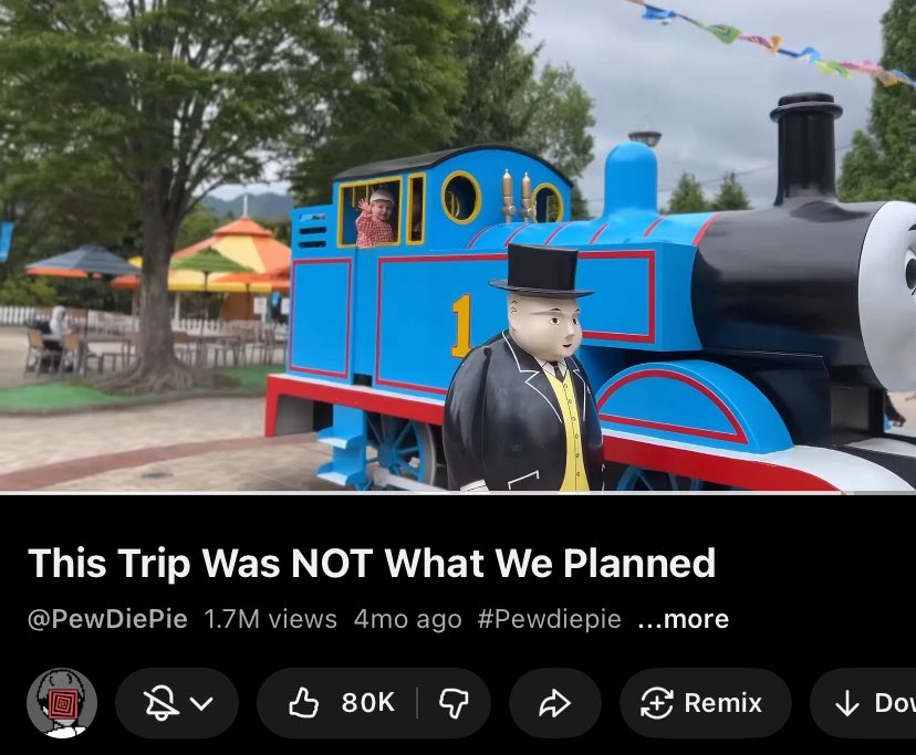 AndrewtheLNERA1's tweet photo. YALL WAKE THE FUCK UP PEWDIEPIE TOOK HIS FAMILY TO THOMAS LAND https://t.co/wF6T5qZKBZ
