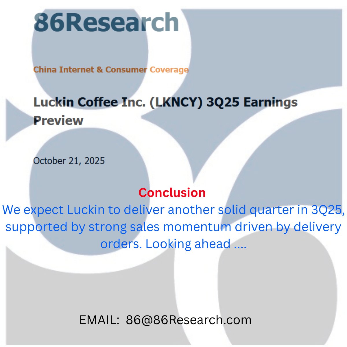86Research's tweet photo. $LKNCY  #LUCKINCOFFEE  - Our preview report from late October https://t.co/BUlAXQr8Jb