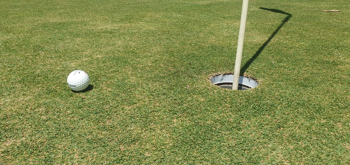 🏆🏌‍♀️ This Close!!  To a hole in one⛳️ Par 3 - 110 metre. Almost Got the Hole In One! 
Anyone else have a story where they missed the hole?😉
#holes #holeinone #scarletplays #golf #golfgirl #begginner
