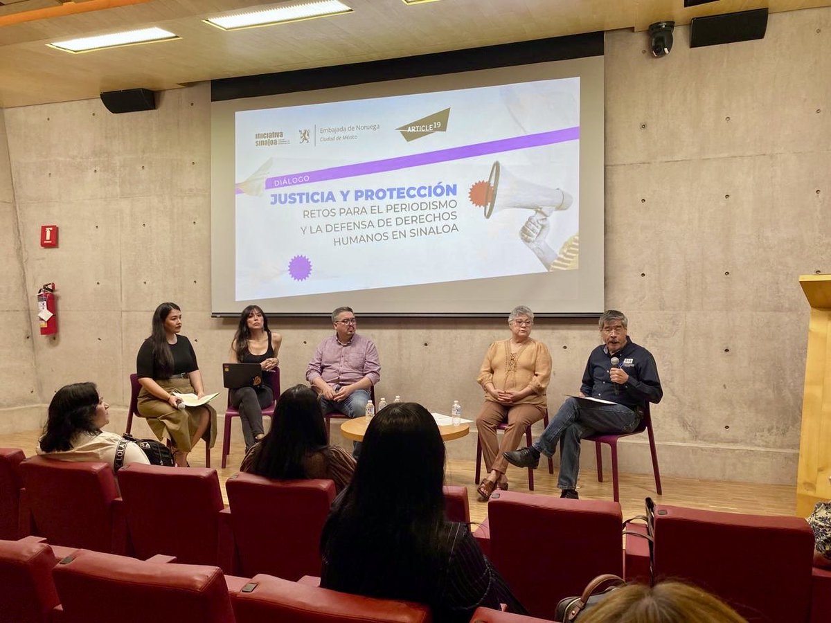 InstitutodePro's tweet image. Personal de este #InstitutoDeProtecciónSinaloa asistió hoy al foro “Libertad de Expresión Bajo Fuego: Desafíos y Alternativas para Sinaloa”, organizado por @IniSinaloa.

Agradecemos este espacio de reflexión y análisis en torno a la #LibertadDeExpresión en nuestro estado.