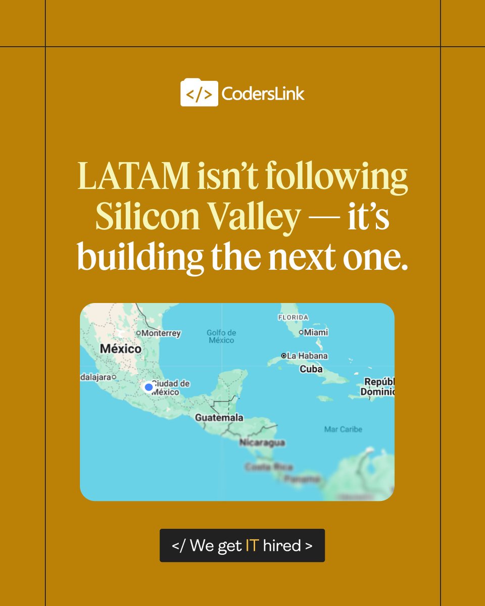hirecoderslink's tweet image. Innovation starts where ambition meets opportunity 🌎

⚙️LATAM is building its own tech ecosystem, driven by talent and global vision.

Build your next team where the future is already happening.