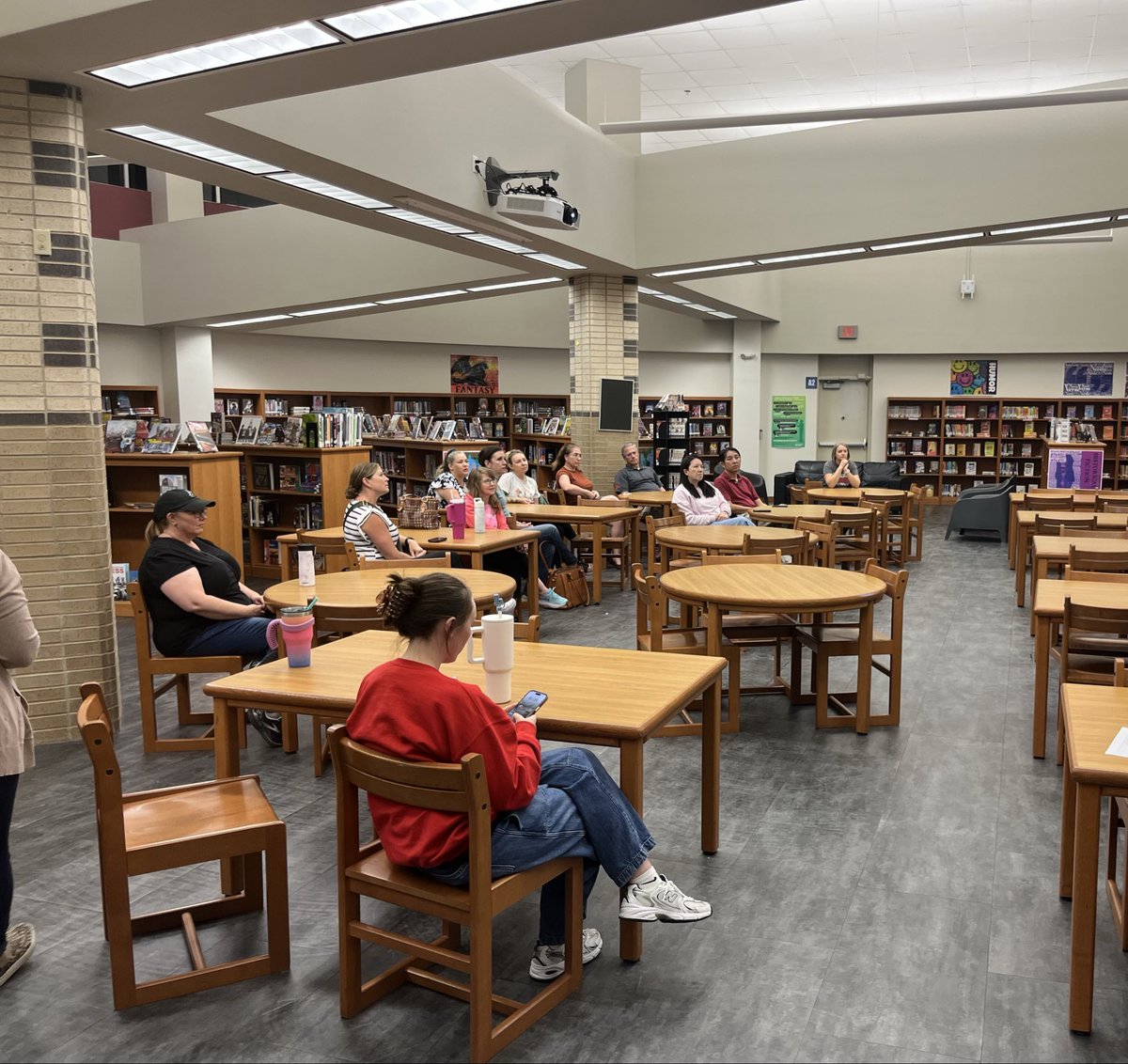#Parent U. @ Downing MS- A big Thank you to the Flower Mound Police Dept. for spending the evening at with us, informing and updating parents on the current drug trends uncovered during investigations. Shout out to Downing, Briarhill, and Lamar counselors for planning event.