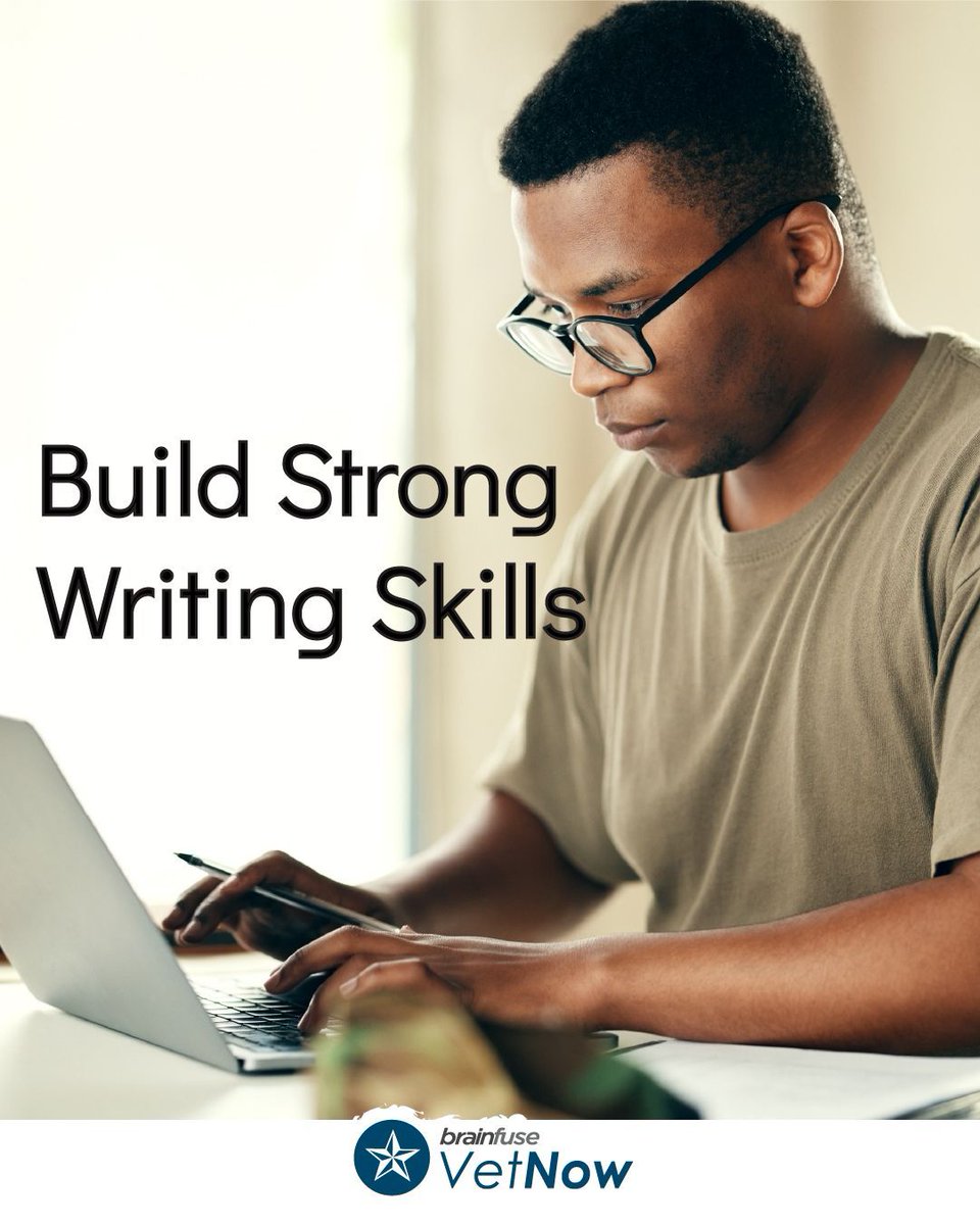 NSPLibrary's tweet image. VetNow: No matter what the goal, solid writing skills can help you get there. Whether you&apos;re preparing for school or applying for a job, VetNow offers live writing help and detailed feedback to help you succeed. #VetNow #WritingConfidence #VeteranSuccess  #BrainfuseCommunity