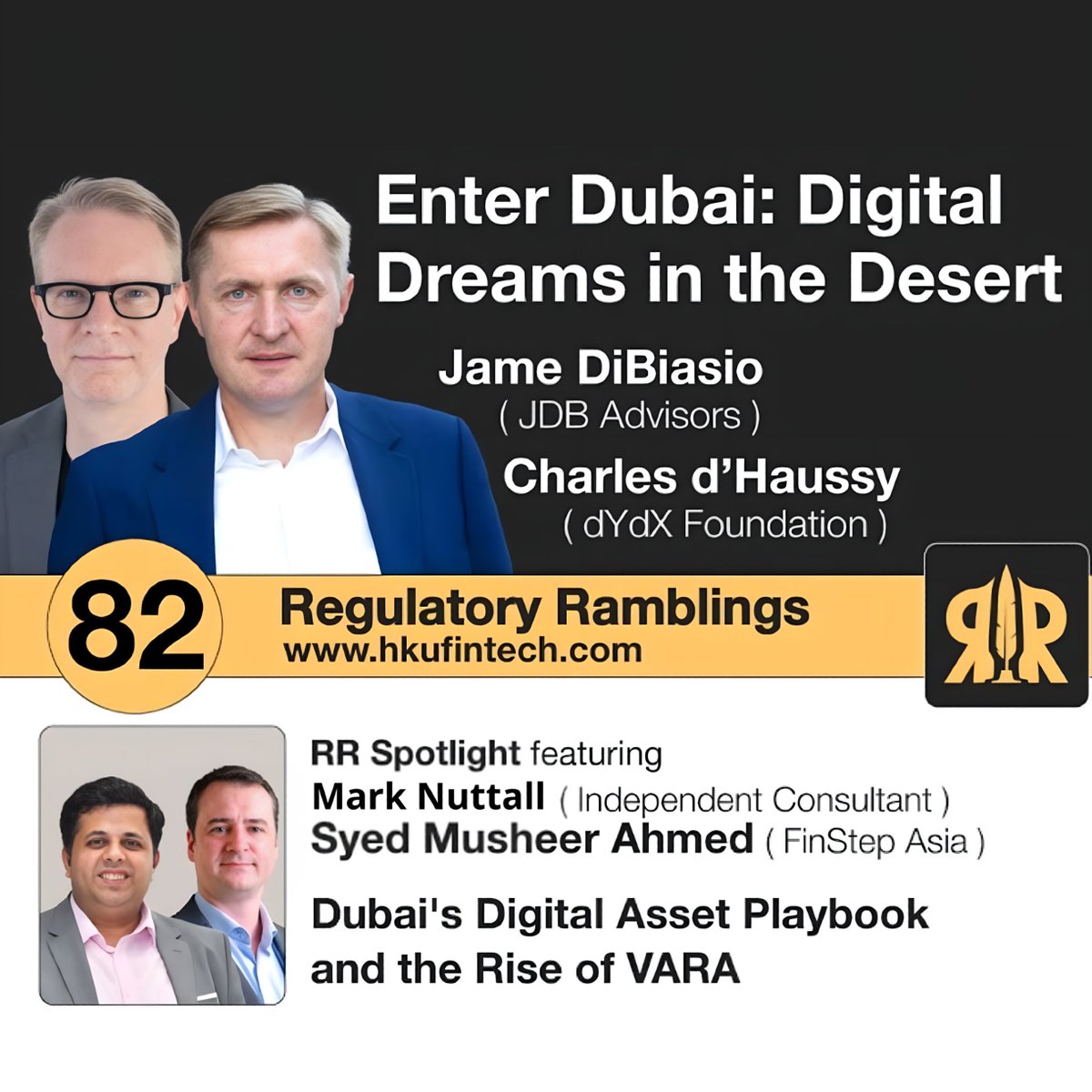 tfoxlaw's tweet image. Why are global exchanges, tradfi leaders &amp;amp; DeFi founders flocking to the UAE? The answer: infrastructure, enforcement &amp;amp; vision. Hear the complete breakdown in this week’s #RegulatoryRamblings episode.
 
👉 bit.ly/3WYvppw #CryptoHub #FinTechInsights #GlobalMarkets
