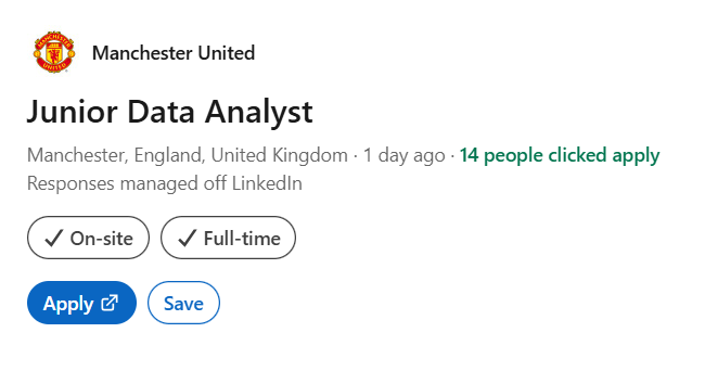 MikaelDewabrata's tweet image. Ada lowongan Junior Data Analyst di klub sepkabola tercinta seantero bumi.
