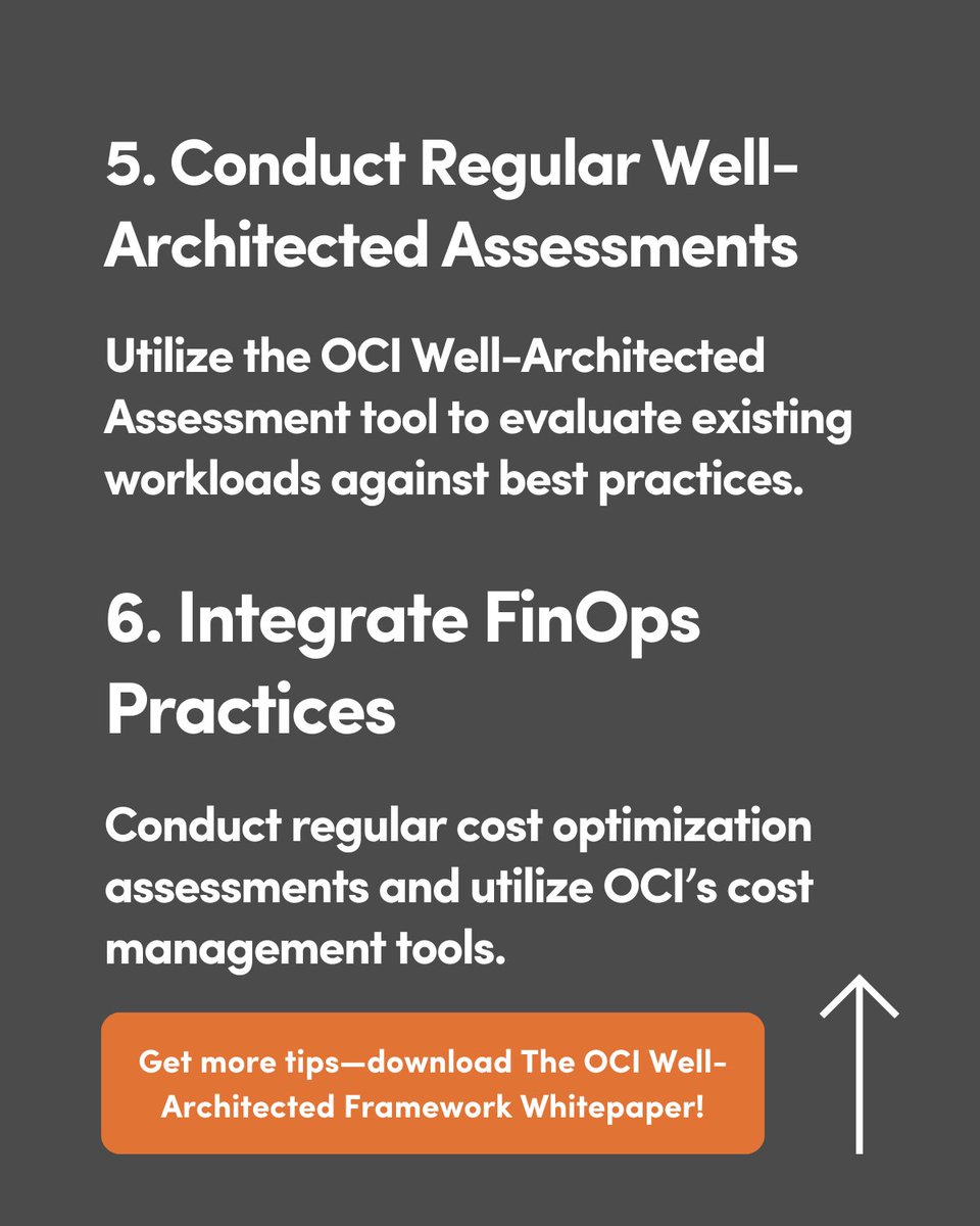 Unlock the secrets to smarter cloud architecture.

Discover six best practices for optimizing workloads running in Oracle Cloud Infrastructure and download The #OCI Well-Architected Framework Whitepaper go.centroid.com/the-oci-well-a… for more insights for elevating your #cloud strategy.
