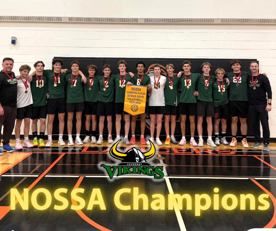 LockerbyNet's tweet image. NOSSA Senior Boys Volleyball Champions!