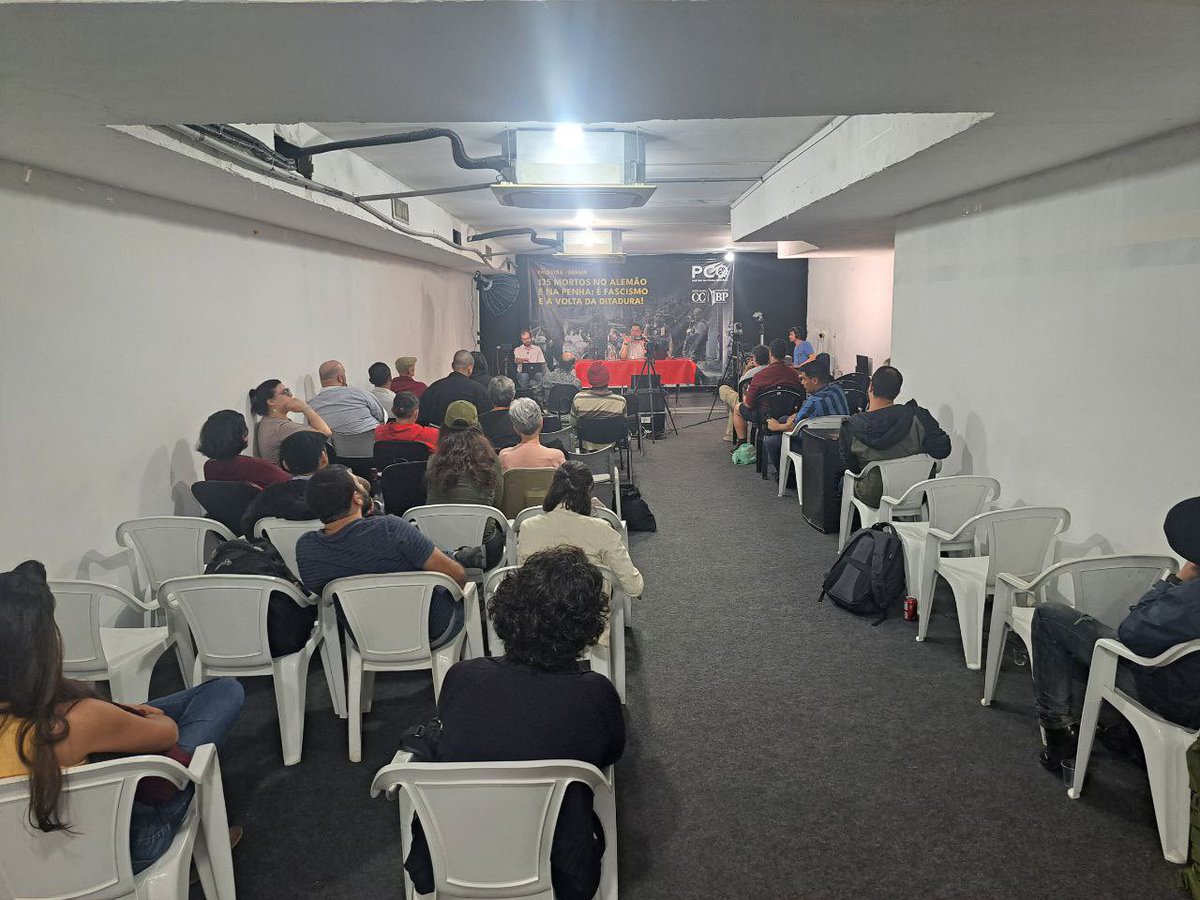 DEBATE NO CCBP-SP: A CHACINA NO RIO DE JANEIRO — FASCISMO E A VOLTA DA DITADURA

A chacina no Alemão e na Penha deixou 135 mortos e escancarou a brutalidade do Estado contra a classe trabalhadora.

📺 Assista na Causa Operária TV: youtube.com/live/wZ3ZwpkaL…