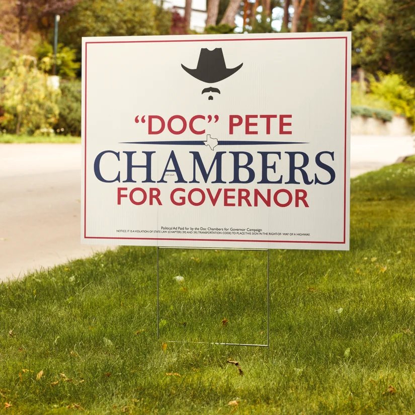 Yard signs are back up on the campaign website shop!

docpetefortexas.printful.me/product/yard-s…