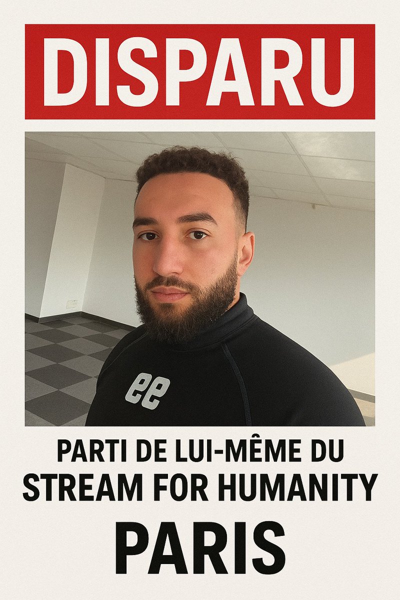 LeMickaa's tweet image. #StreamForHumanity  cet homme a disparue durant une séance de sport au Stream for Humanity