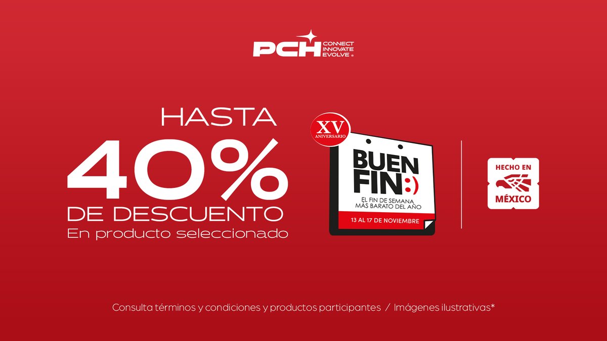 PCH_Connect's tweet image. 🔥 Últimos días para llevarte tecnología a precios que no vuelven.

💥 Equipos, software y soluciones para tu negocio — todo con descuentos especiales.

➡️ shop.pchconnect.com/buen-fin-2025

#BuenFin #PCHConnect #TechSale #Ofertas
