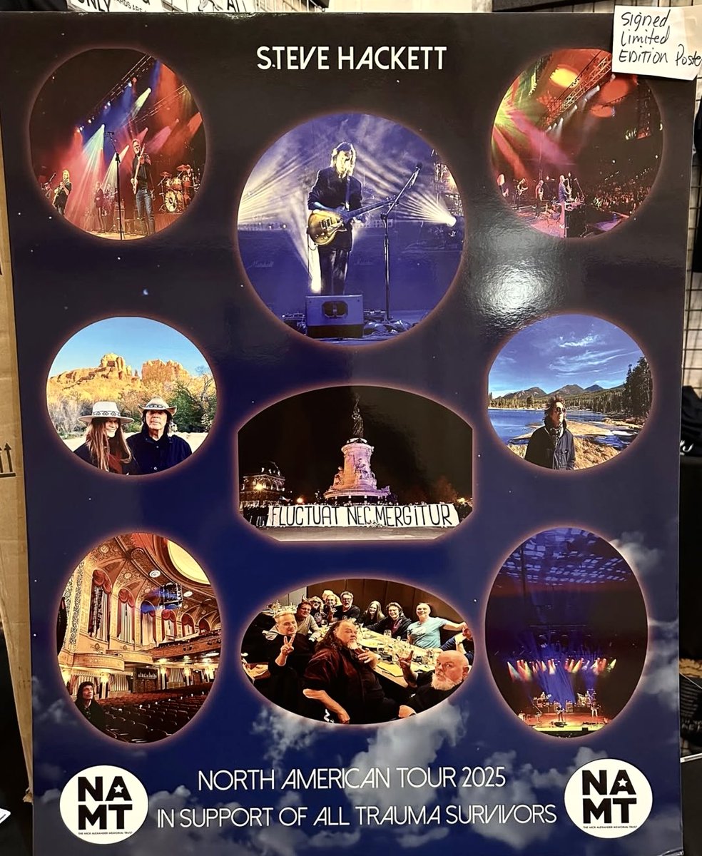 Limited edition charity poster silent auction at tonight’s show in LA… Only 4 printed, signed by Steve &amp; band. Funds to the Nick Alexander Music Trust in memory of those lost in the Bataclan concert terrorist attack in Paris 10 years ago…